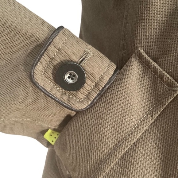 Soia & Kyo Jacket Women’s Brown Cotton Blend Zip Front with Storm Flap Jacket - Picture 10 of 12